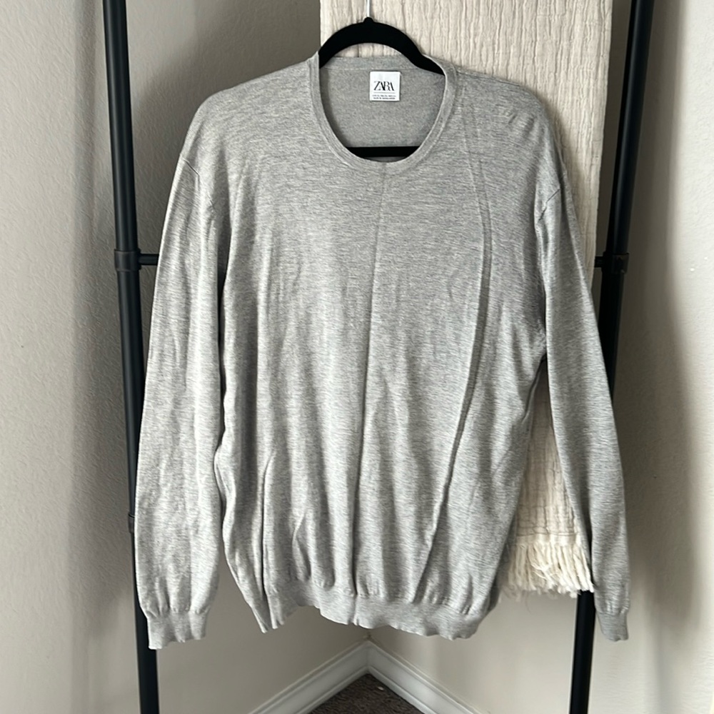 Zara Men’s Sz XL pullover grey excellent condition